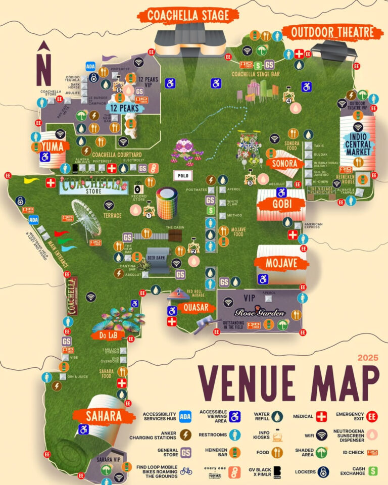 COACHELLA 2025 - Set Times & Map | The Heart Sounds